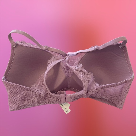 Auden Lilac Purple Lace Soft Cup Wireless Racerback Bra - Medium / 36C / 36D - Picture 6 of 8